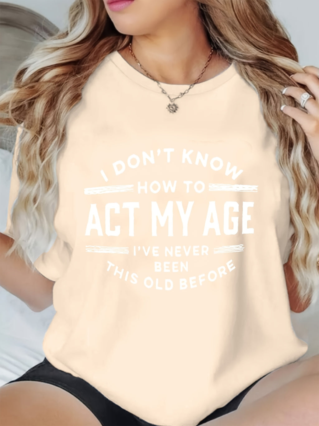Alphabet Graphic Print T-Shirt for Women - Lightweight Breathable Crew Neck Short Sleeve Casual Tee Spring Summer Soft Stretch Top