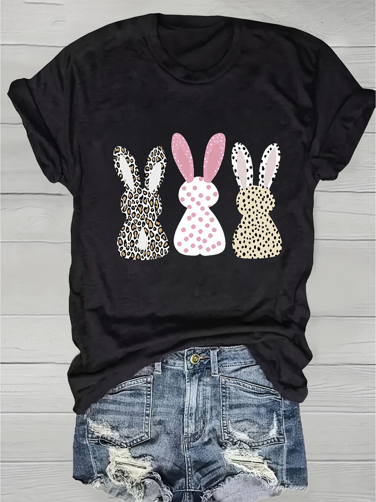 Letter A Print T-Shirt Women Crew Neck Short Sleeve Casual Applique Graphic Tee Medium Stretch Machine Washable Spring Summer Top S-XXL