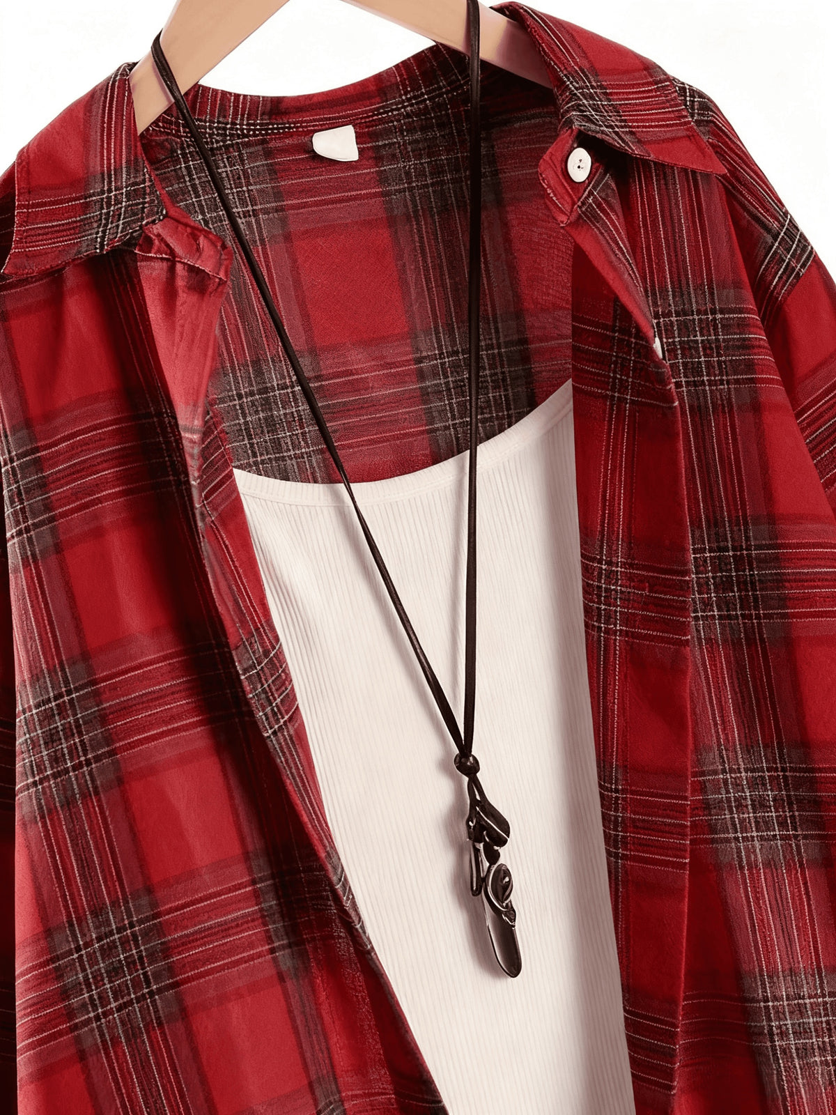 Women's Plaid Shirt Loose Fit Mid-Length All Season Casual Daily Wear Commute Holiday Outing Top