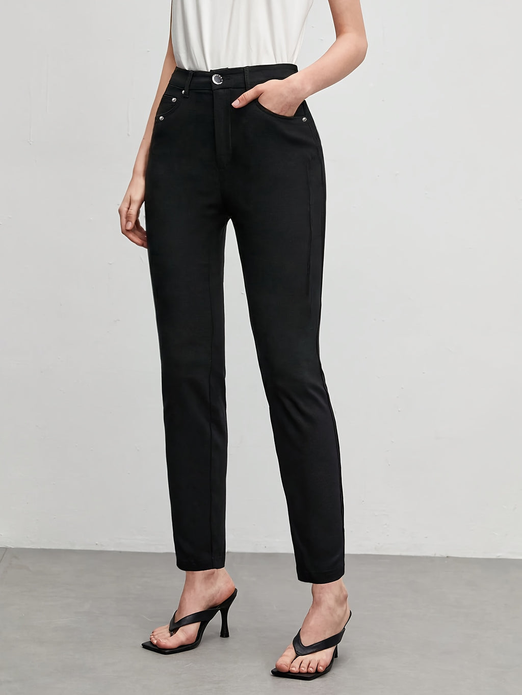 Women's Slim-Fit Stretchy Jeans Casual All Season Red Black Khaki Deep Blue S-XXL