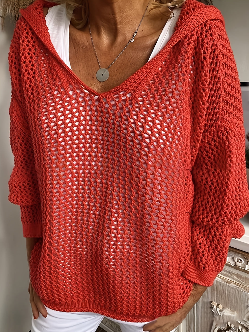 Lace-Up Hooded Pullover Sweater for Women – Lightweight Oversized Hoodie Outerwear for Spring Summer, Casual Wear, Shopping, Strolling & Vacation