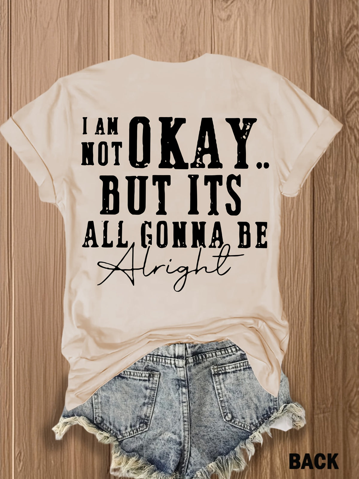 Inspirational Graphic Tee Women Floral Print Double Sided T-Shirt Casual Motivational Blend Top Gift XS-XL
