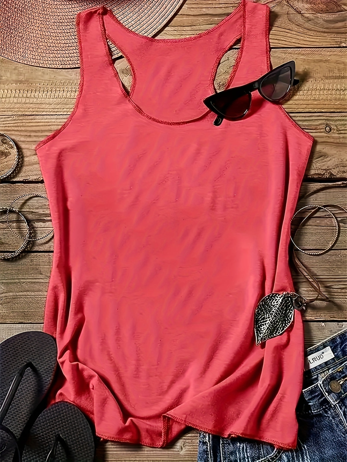5-Pack Sleeveless Tank Tops for Women | Round Neck Stretchy Casual Cami Tops | Multipack Basic Layering Tops | Spring Summer Everyday Vest Tank Women
