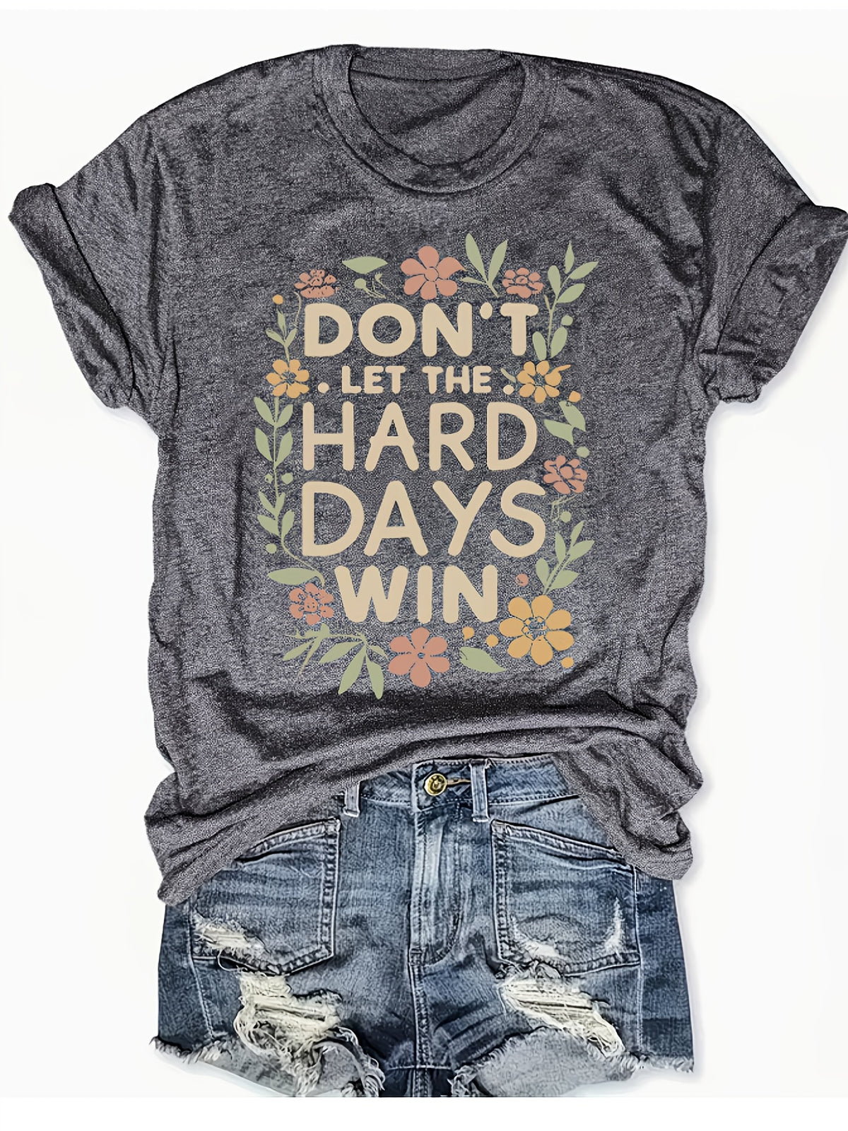 Vacation Graphic Print Women T-Shirt Round Neck Short Sleeve Casual Digital Print Tee Easy Care Spring Summer Travel Holiday Top