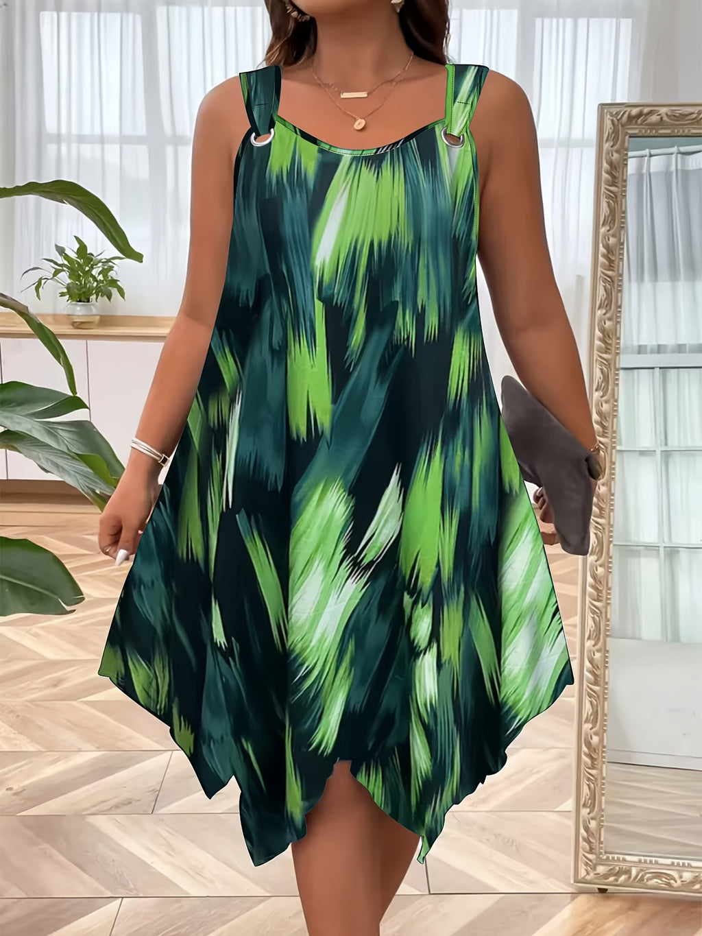 Bohemian Print Sleeveless Maxi Dress for Women – Elegant Loose Fit Summer Long Dress for Beach, Travel & Vacation