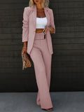 Women's Solid Color Suit Blazer Long Sleeve All-Season Formal Casual Jacket Confident Timeless Style Versatile Women's Outerwear