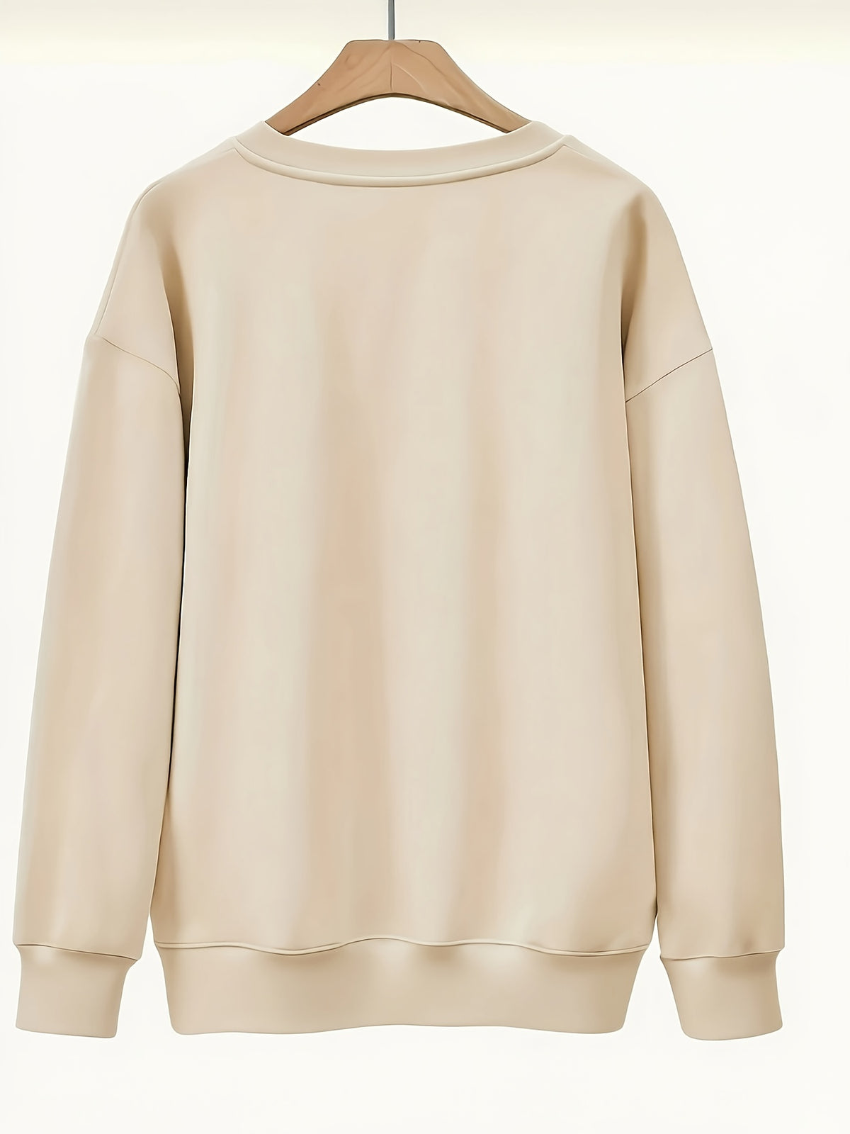 Love Life Letter Print Sweatshirt Women Round Neck Long Sleeve Casual Loose Pullover White Top Spring Fall