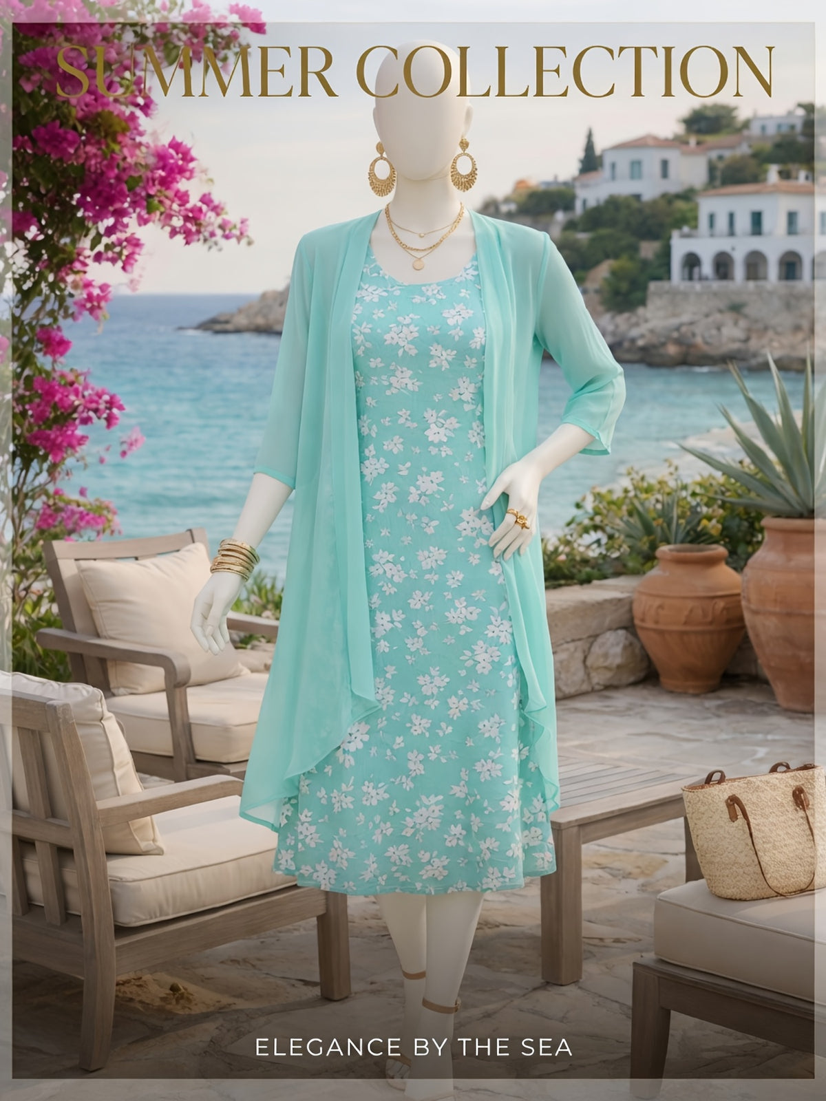 Women's 2-Piece Chiffon Dress Set Elegant Matching Top & Skirt Spring Summer Casual to Evening Wear
