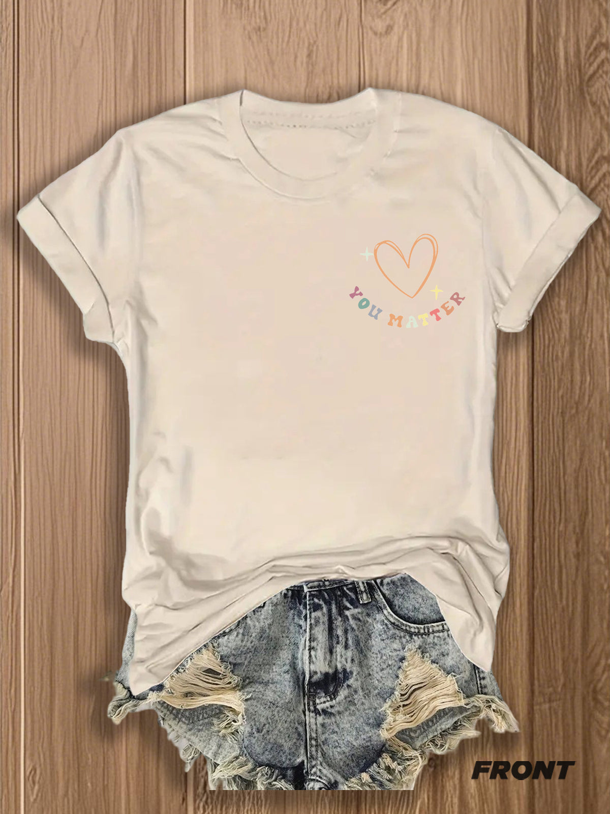 Dear Person Behind Me Graphic T-Shirt for Women Double-Sided Print Inspirational Crew Neck Short Sleeve Casual Tee Gift for Best Friend Couple Soulmate Summer