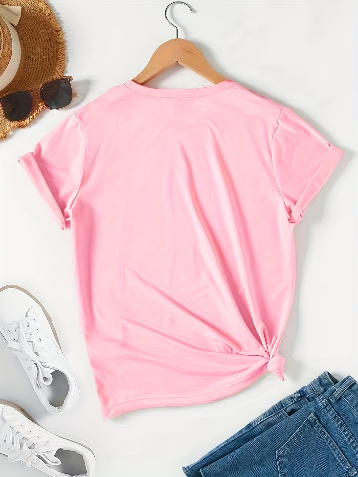Maternity T-Shirt Women Tropical Flower Alphabet Print Front Back Graphic Tee Street Style Plus Size Pregnancy Top Casual Loose Fit