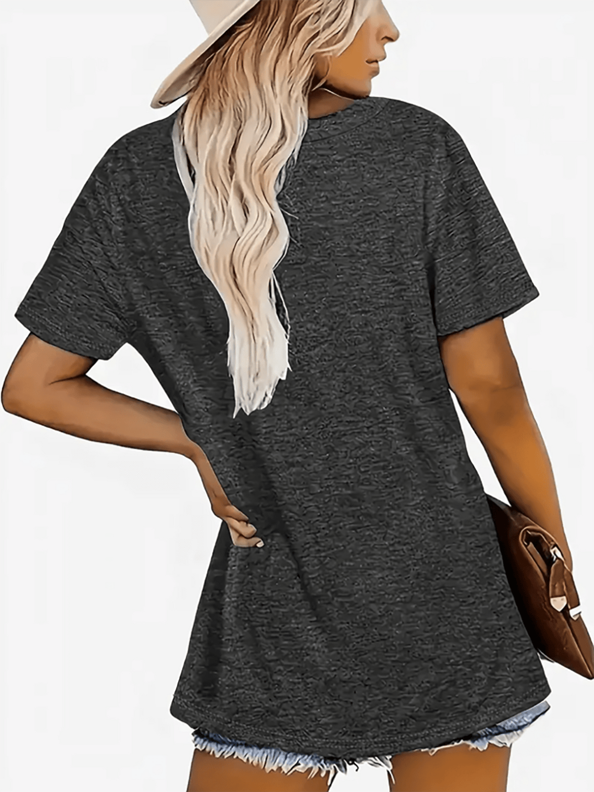 Ghost Print V-Neck T-Shirt Women Casual Short Sleeve Graphic Tee Fun Holiday Gift Spring Summer Top S-XXL